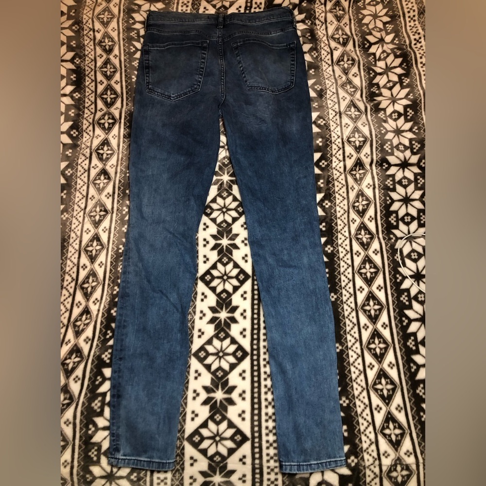 Free People High Rise Stretch Skinny Jeans Sz W 24S Light Wash 61855-16515125 - Picture 4 of 4